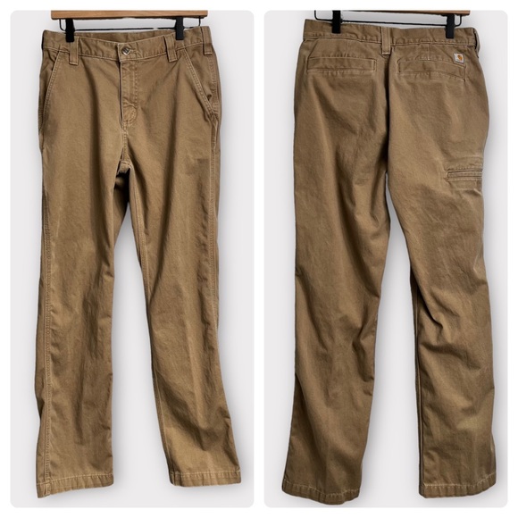 Carhartt Pants Carhartt Dark Khaki Rugged Relaxed Fit Work Pants